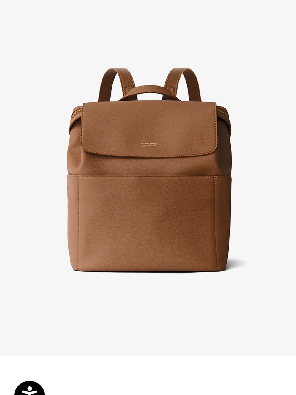 MATT & NAT Tan Vegan Leather Backpack with Front Pocket